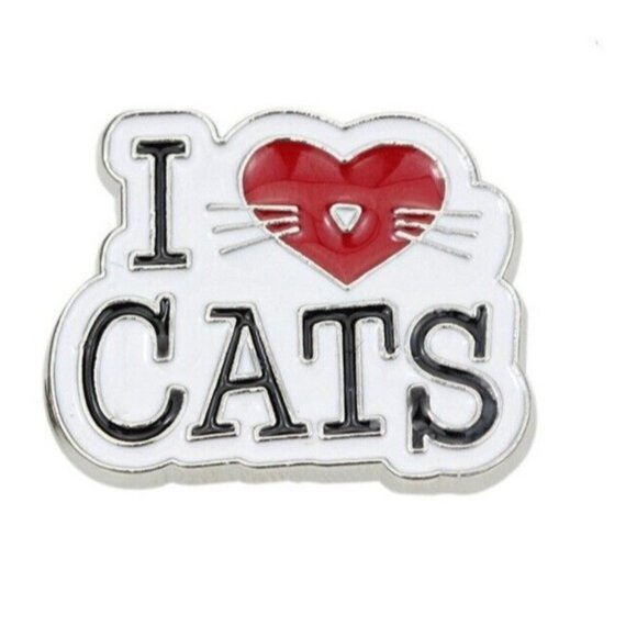 5/$20 I Love Cats Lapel Pin Fur Mom pin  Cat Mom Gift - Picture 1 of 3